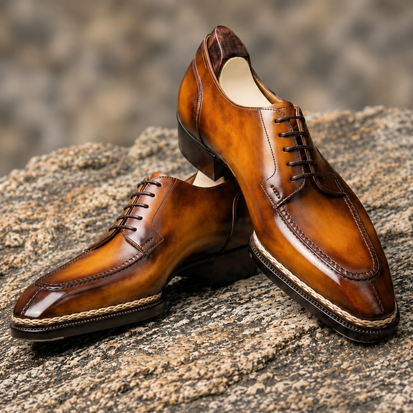 Tan maestro oxford shoes