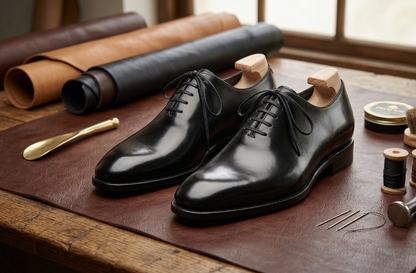 Black leather ignazia wholecut oxford shoe -formal  shoes