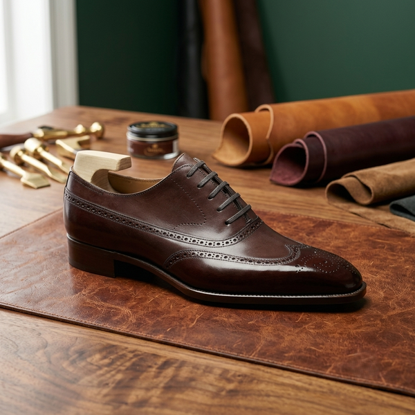 Brown leather eccellenza oxford formal shoes