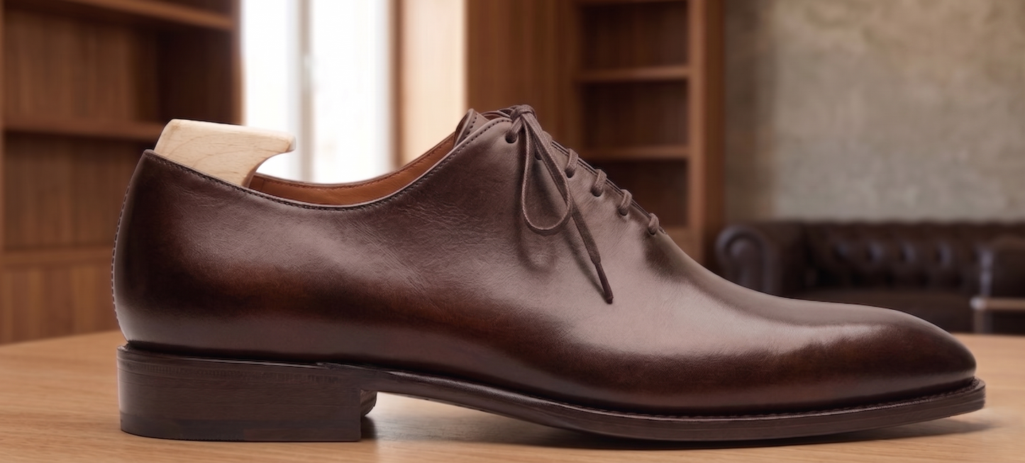 Brown leather Ignazia wholecut oxford shoe -formal  shoes