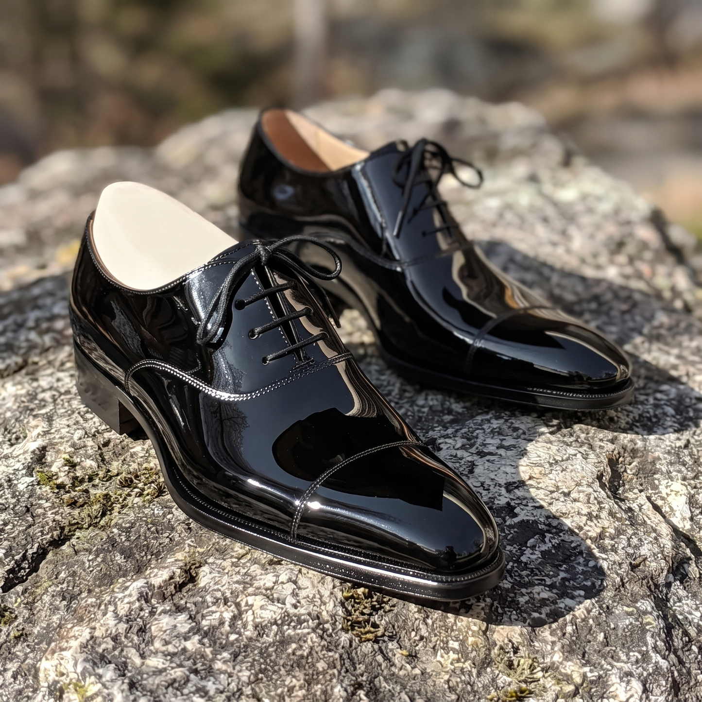Black patent pelle oxford shoes