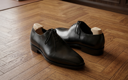 Black leather ignazia wholecut oxford shoe -formal  shoes