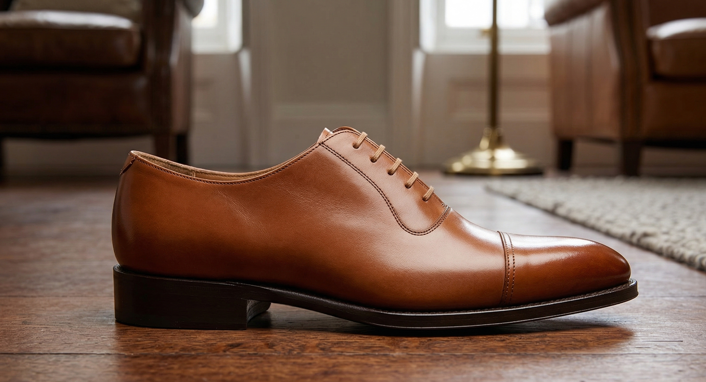 Tan leather la gusta toe cap oxford -formal shoes