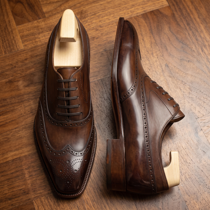 Brown leather eccellenza oxford formal shoes