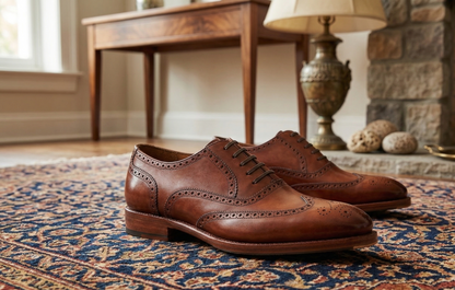 Bourbon leather damiana wingtip brogue oxford  -formal shoes