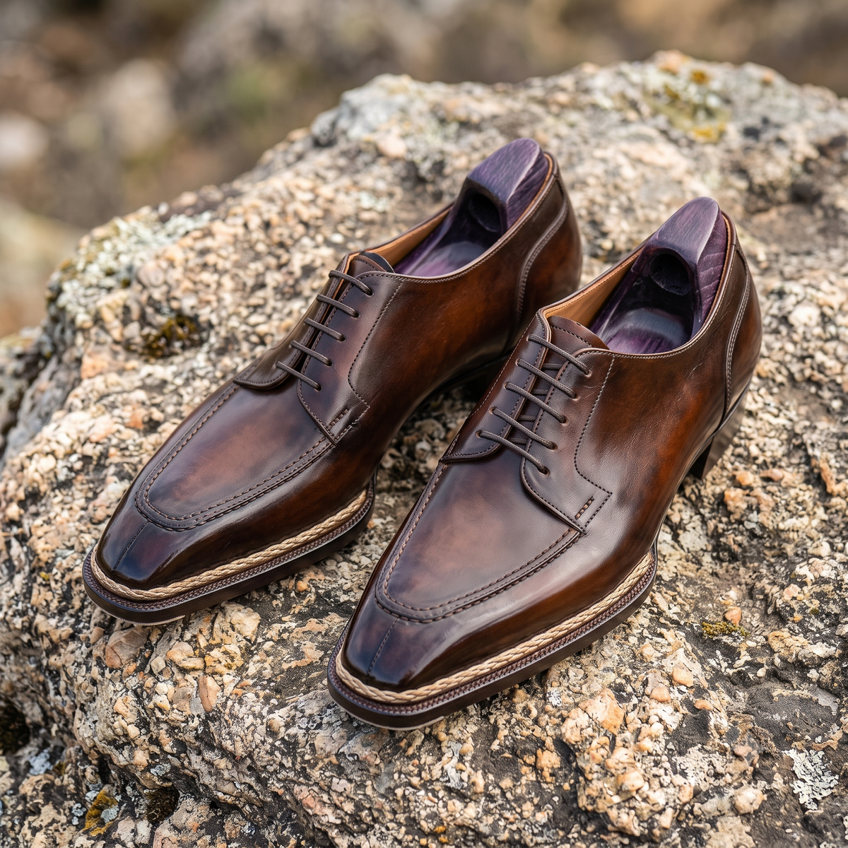 Deep tan maestro oxford shoes