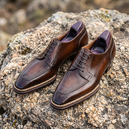 Deep tan maestro oxford shoes