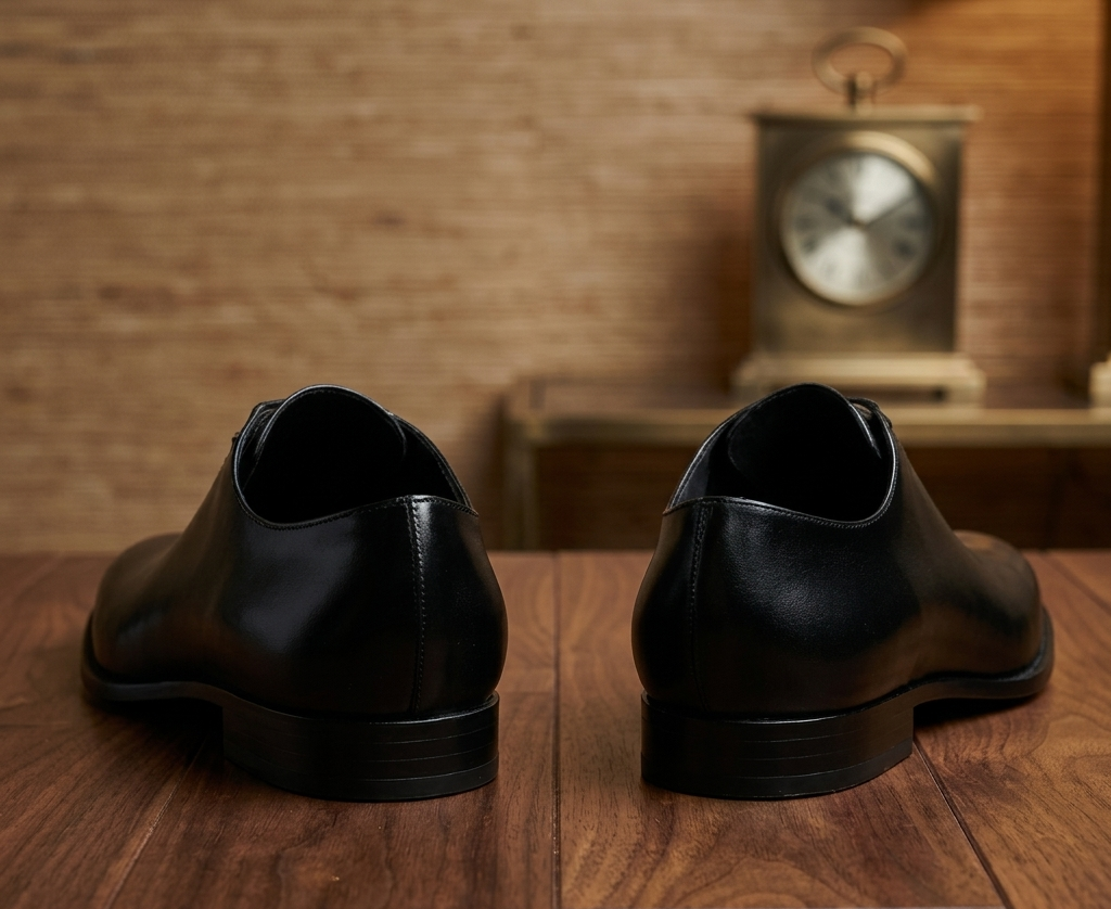 Black prestigio leather oxford shoes