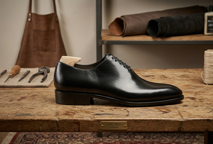Black leather ignazia wholecut oxford shoe -formal  shoes