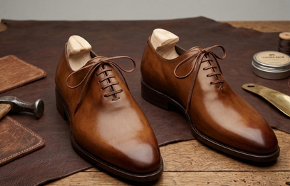Tan leather Ignazia wholecut oxford shoe -formal  shoes