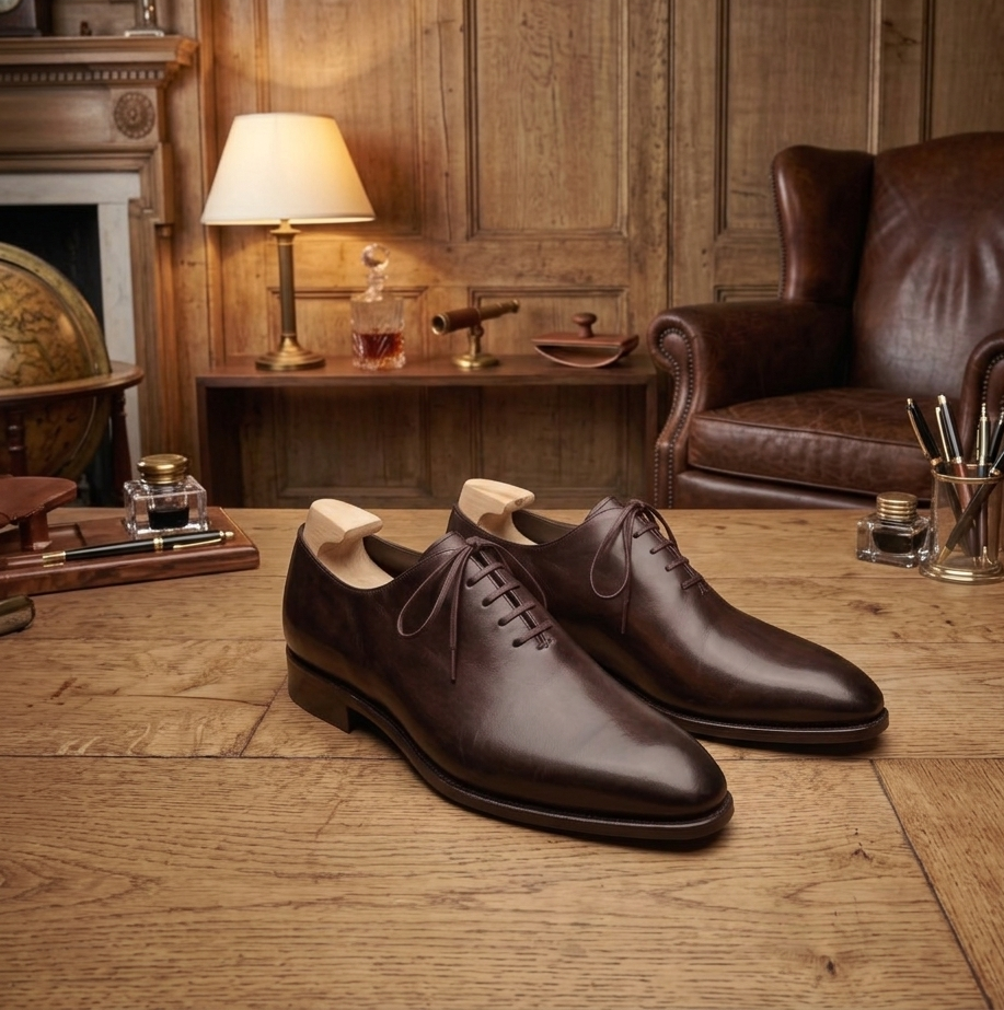 Brown leather Ignazia wholecut oxford shoe -formal  shoes