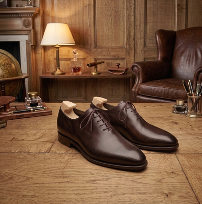 Brown leather Ignazia wholecut oxford shoe -formal  shoes