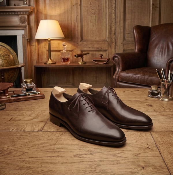 Brown leather Ignazia wholecut oxford shoe -formal  shoes