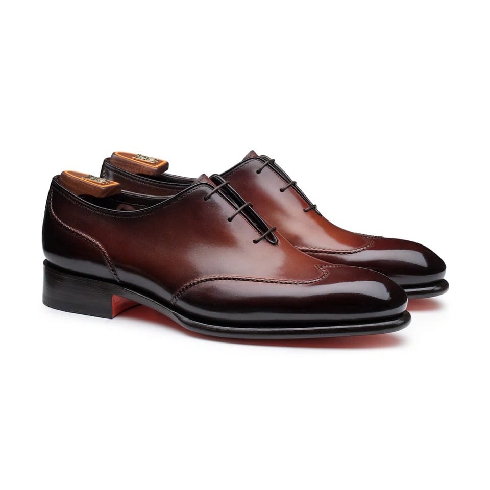 Dark brown tradizione derby shoe