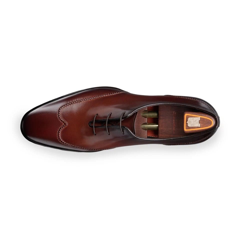 Dark brown tradizione derby shoe