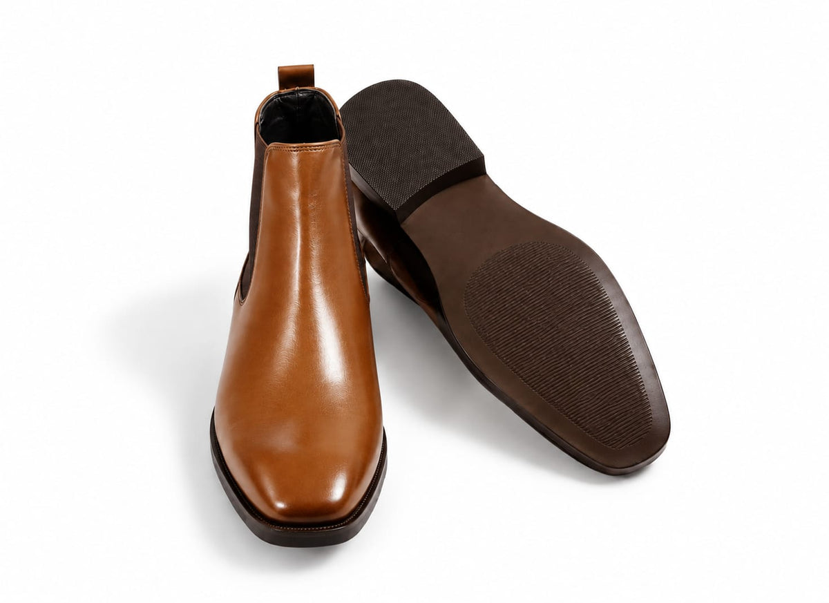 Tan Neron Chelsea Boots for Men